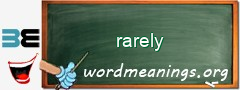 WordMeaning blackboard for rarely
